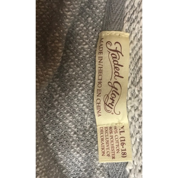 Faded Glory XL 16-18 Grey Top - Picture 4 of 4
